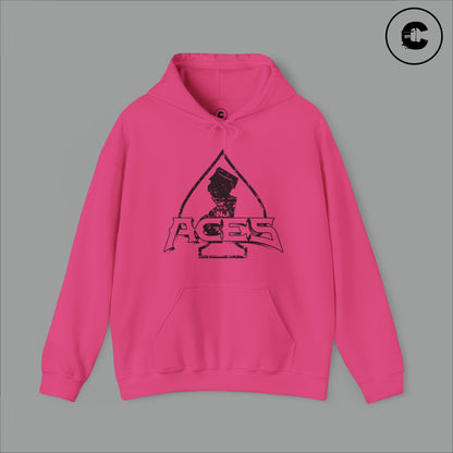 NJ Aces Hoodie Black Logo