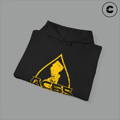 NJ Aces Hoodie Yellow Logo