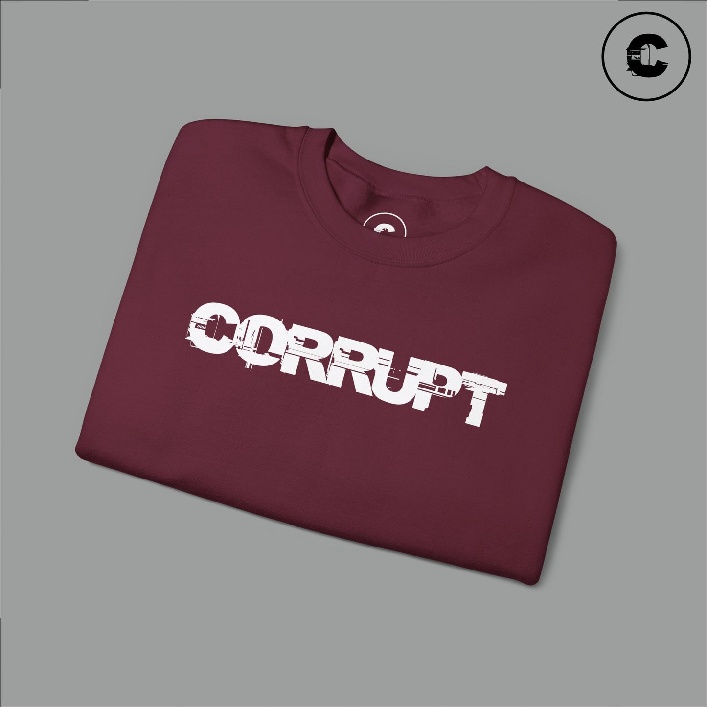 Corrupt Sweatshirt White Logo