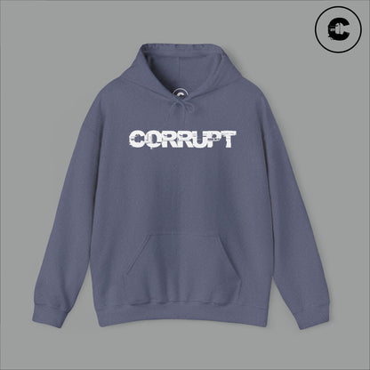 Corrupt Hoodie White Logo