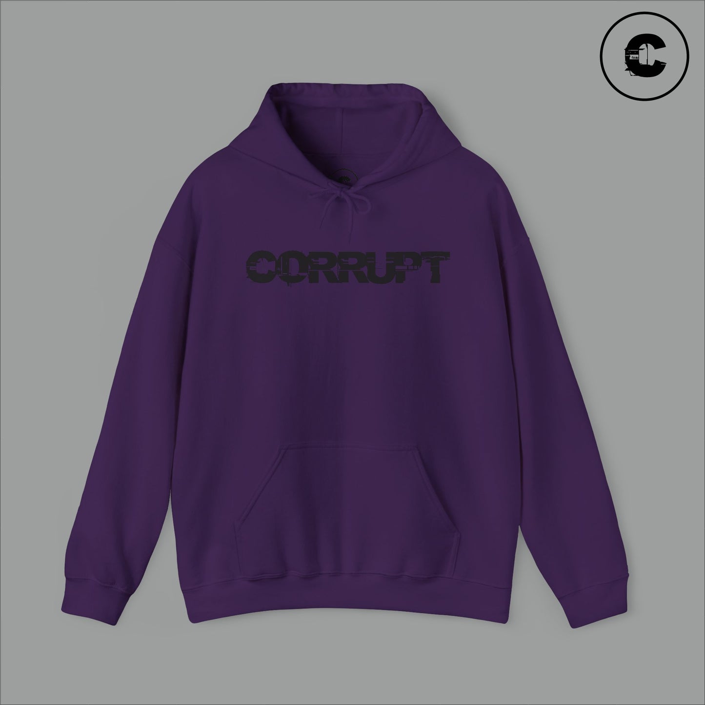 Corrupt Hoodie Black Logo