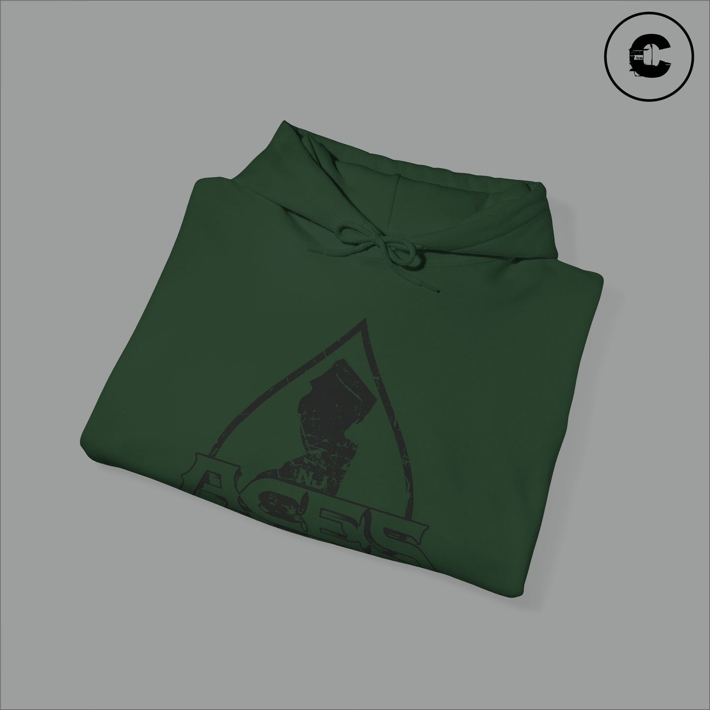 NJ Aces Hoodie Black Logo