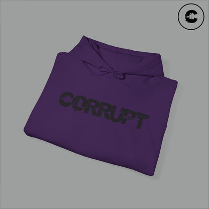 Corrupt Hoodie Black Logo