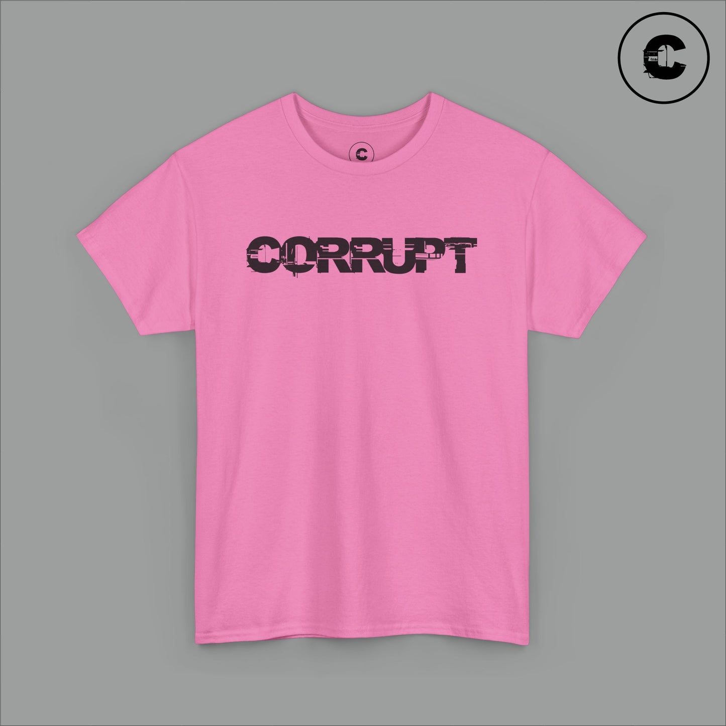 Corrupt Cotton T-Shirt Black Logo