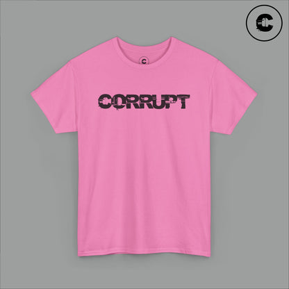 Corrupt Cotton T-Shirt Black Logo