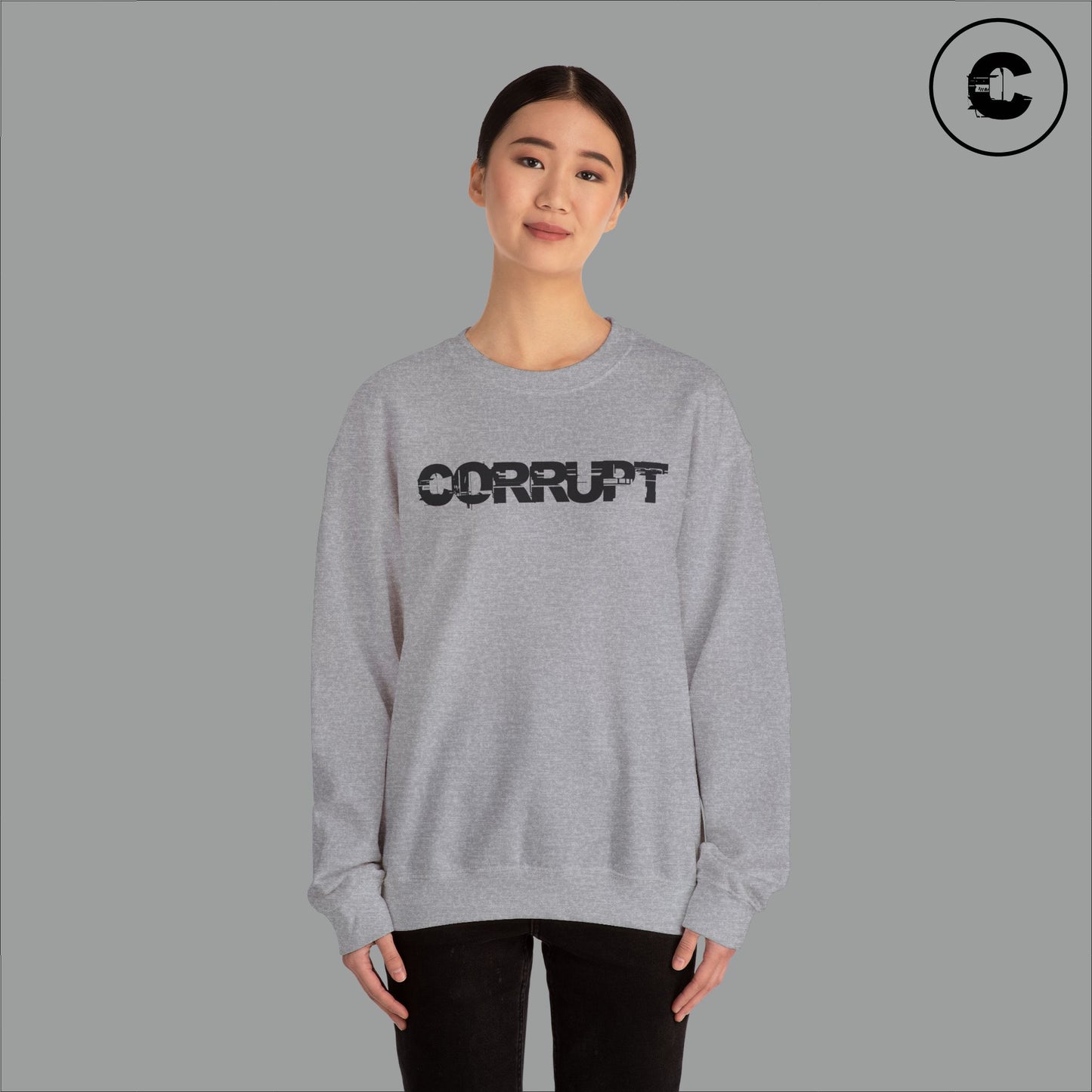 Corrupt Sweatshirt Black Logo