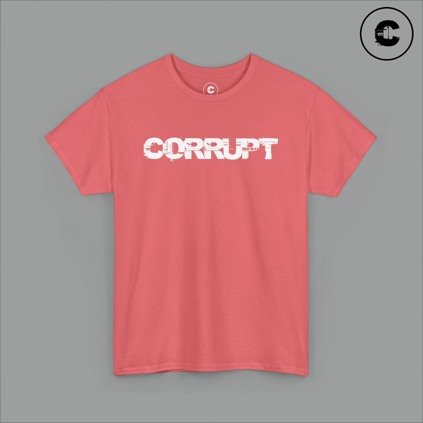 Corrupt Cotton T-Shirt White Logo