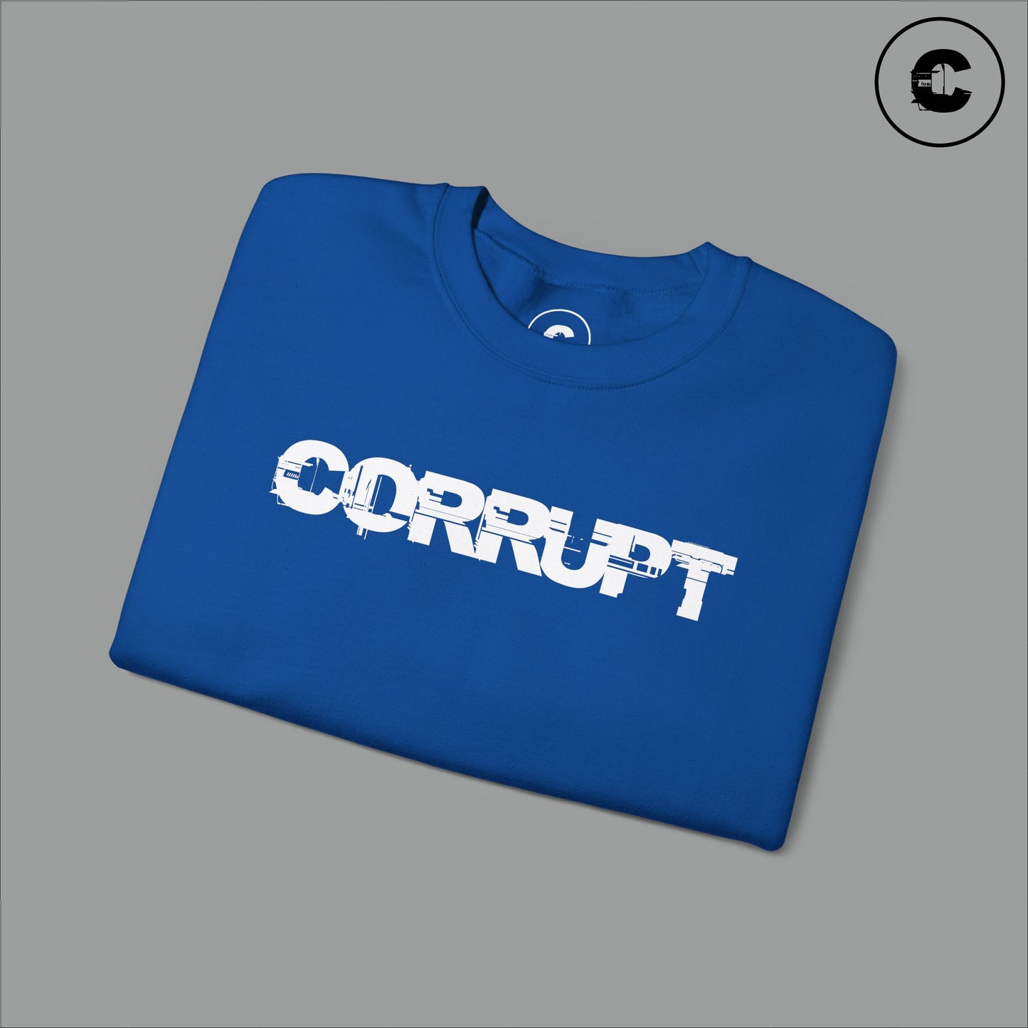 Corrupt Sweatshirt White Logo