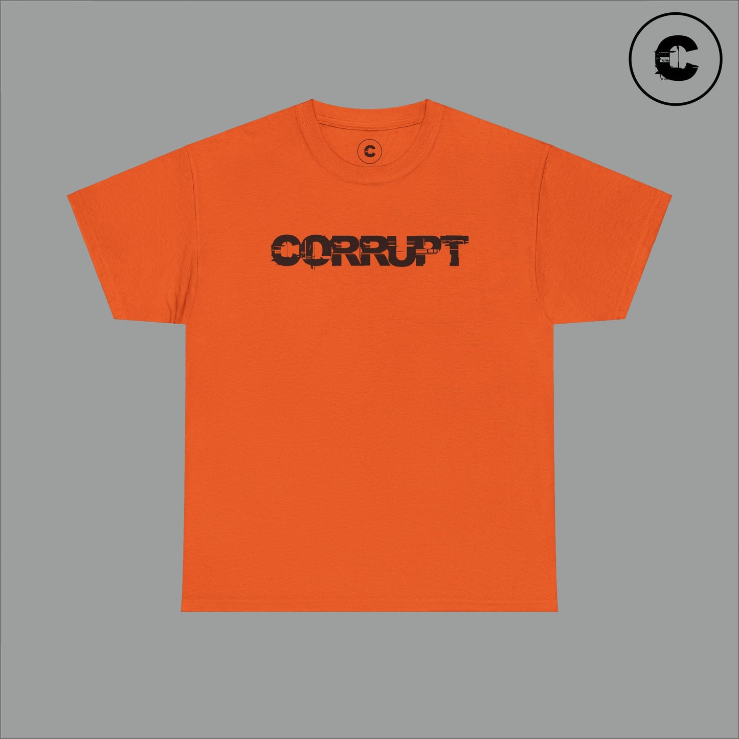 Corrupt Cotton T-Shirt Black Logo