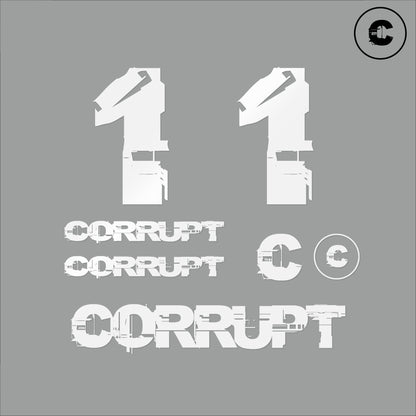 Sticker Pack White Number 1