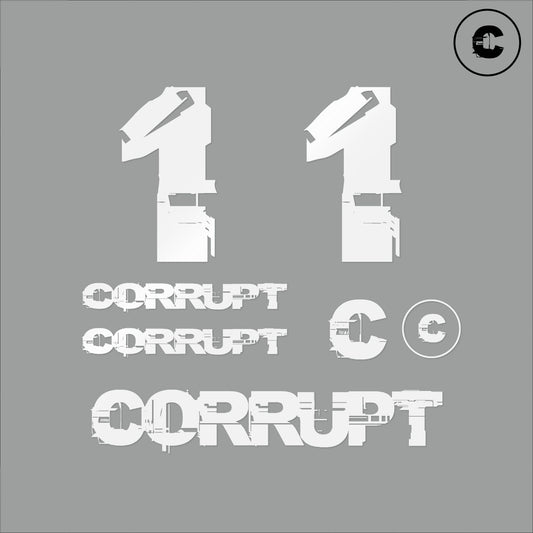 Sticker Pack White Number 1