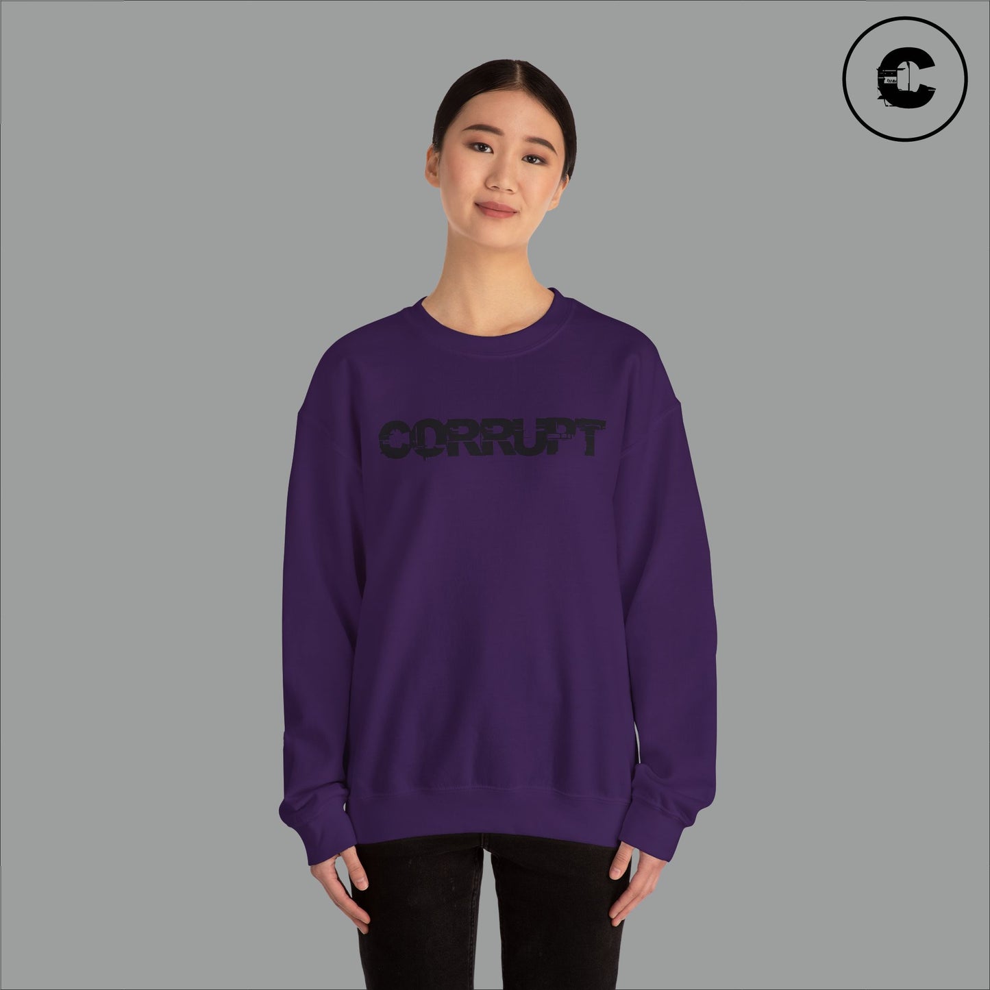 Corrupt Sweatshirt Black Logo