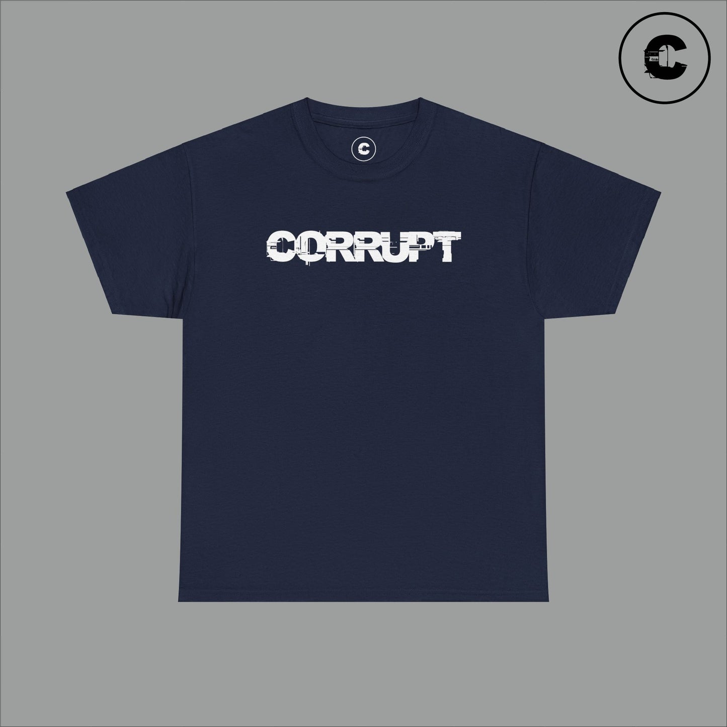 Corrupt Cotton T-Shirt White Logo