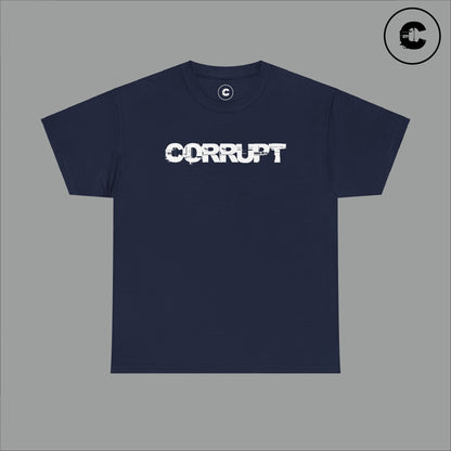 Corrupt Cotton T-Shirt White Logo