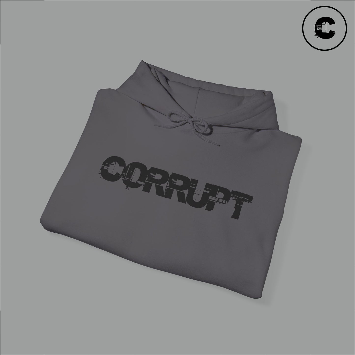 Corrupt Hoodie Black Logo