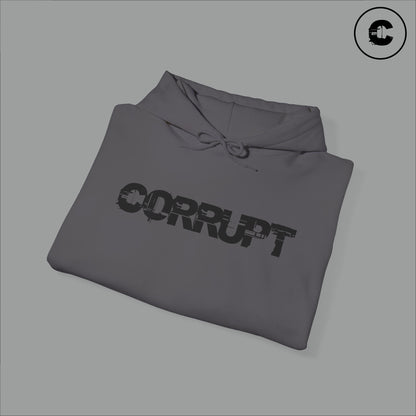 Corrupt Hoodie Black Logo