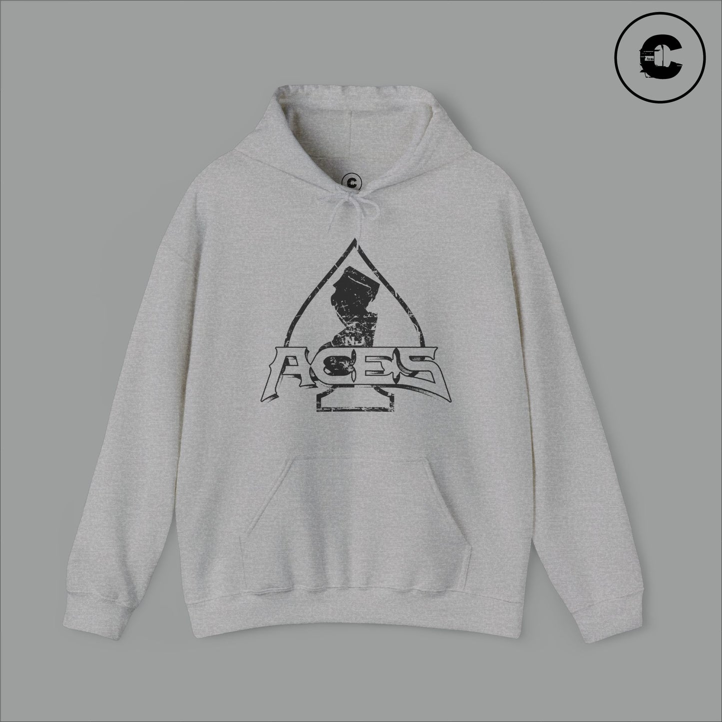 NJ Aces Hoodie Black Logo