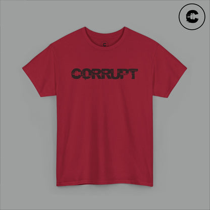 Corrupt Cotton T-Shirt Black Logo