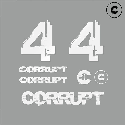 Sticker Pack White Number 4