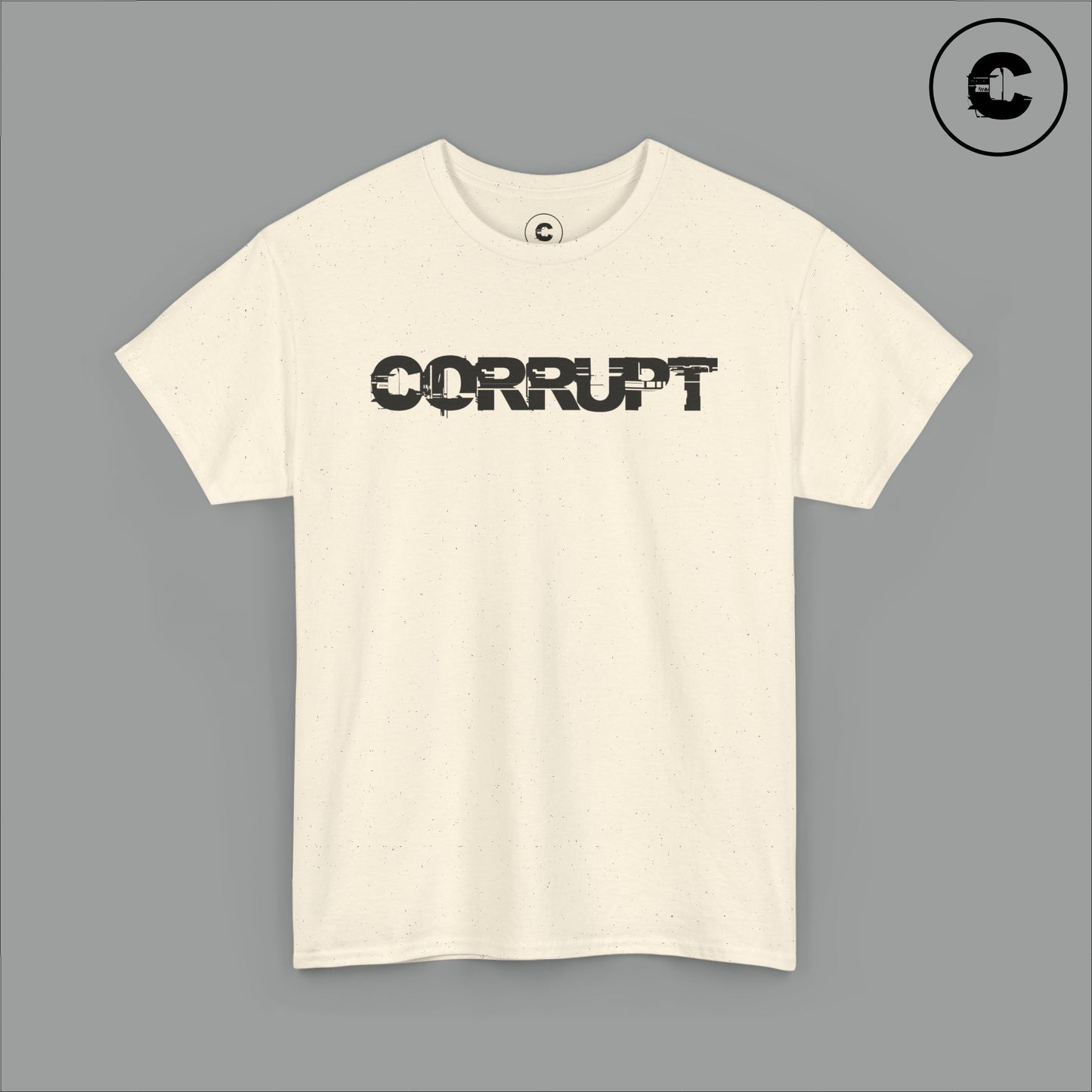 Corrupt Cotton T-Shirt Black Logo