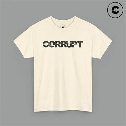Corrupt Cotton T-Shirt Black Logo