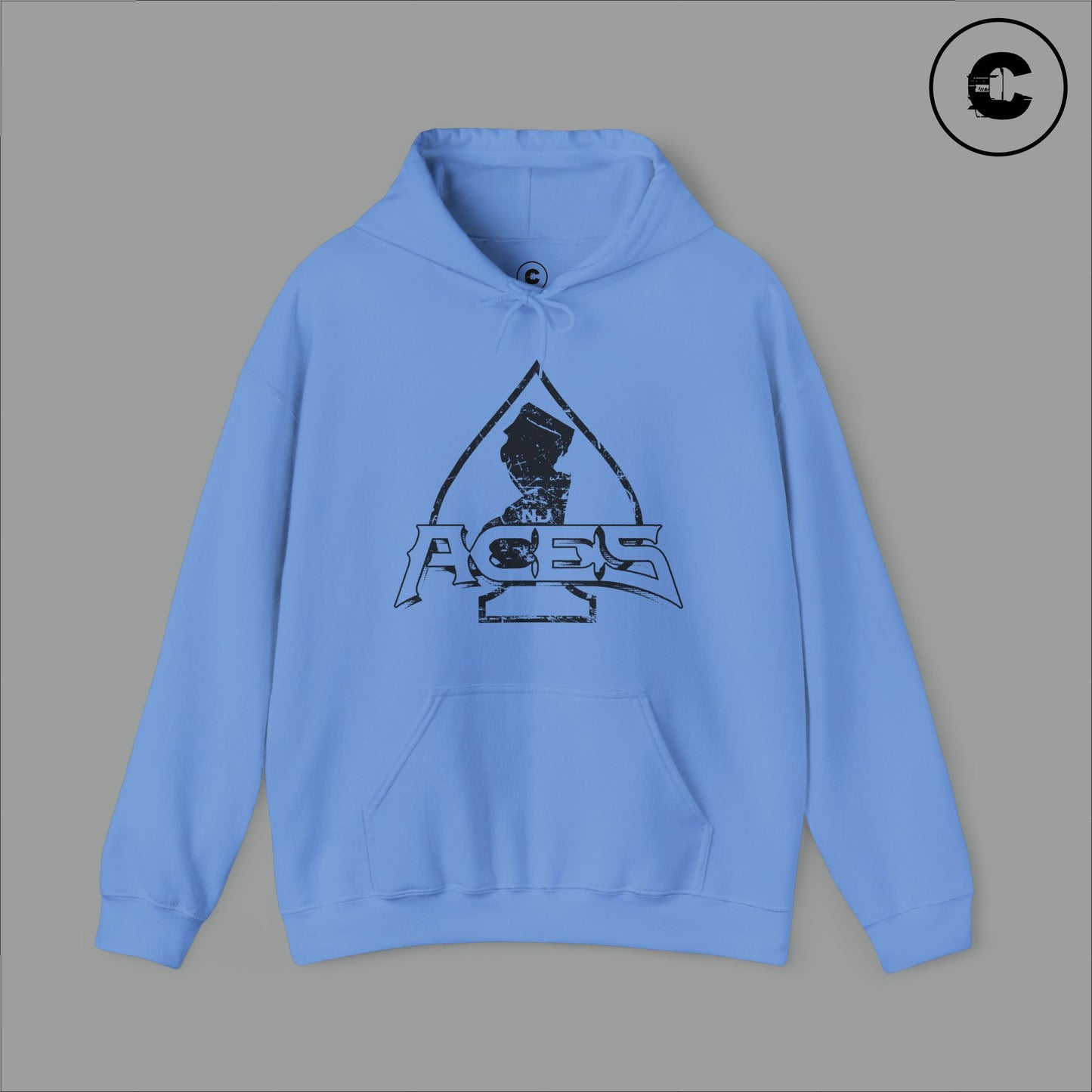 NJ Aces Hoodie Black Logo