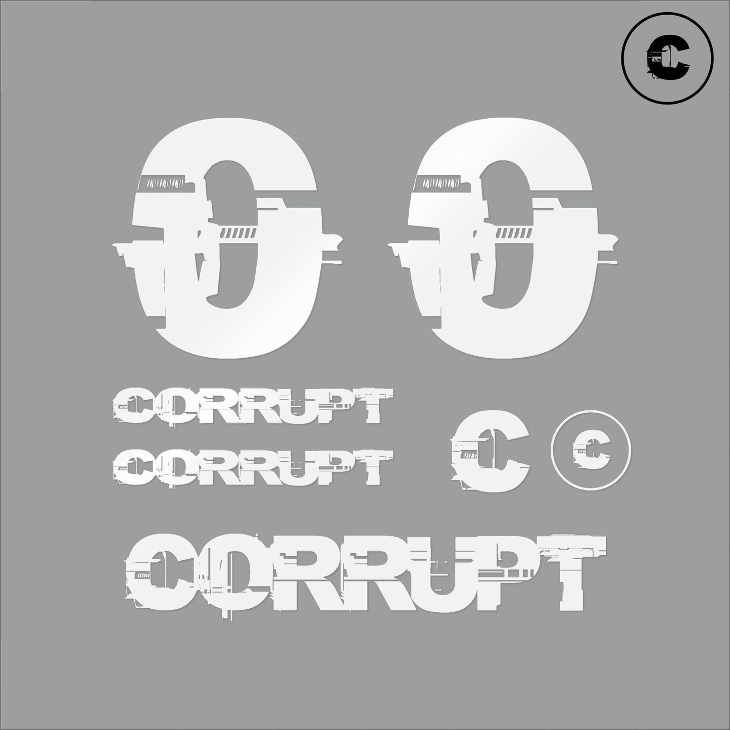 Sticker Pack White Number 0