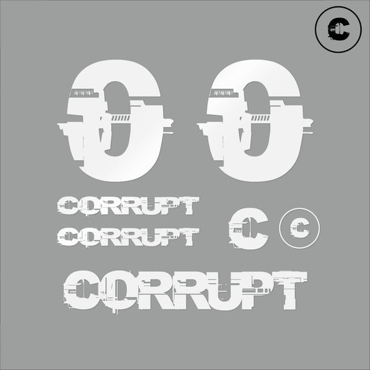 Sticker Pack White Number 0