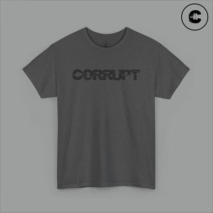 Corrupt Cotton T-Shirt Black Logo