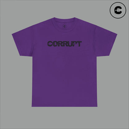 Corrupt Cotton T-Shirt Black Logo