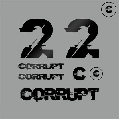 Sticker Pack Black Number 2