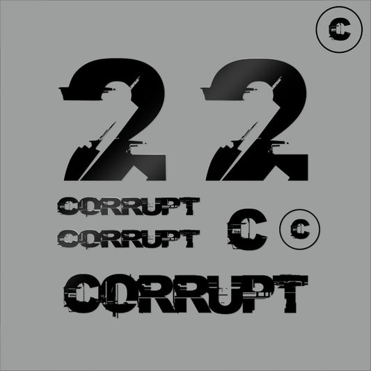 Sticker Pack Black Number 2