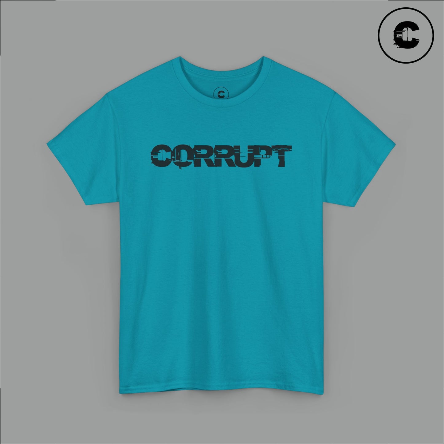 Corrupt Cotton T-Shirt Black Logo