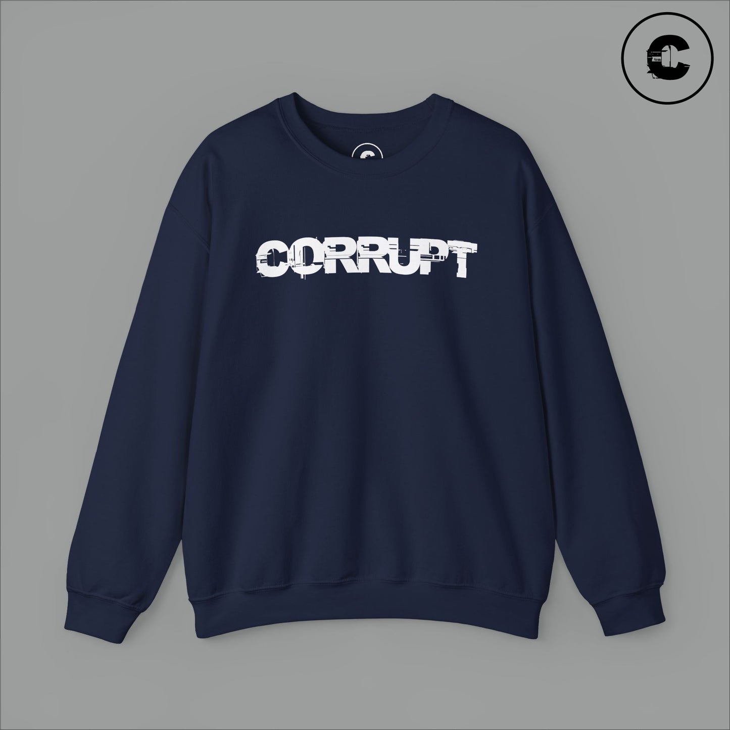 Corrupt Sweatshirt White Logo