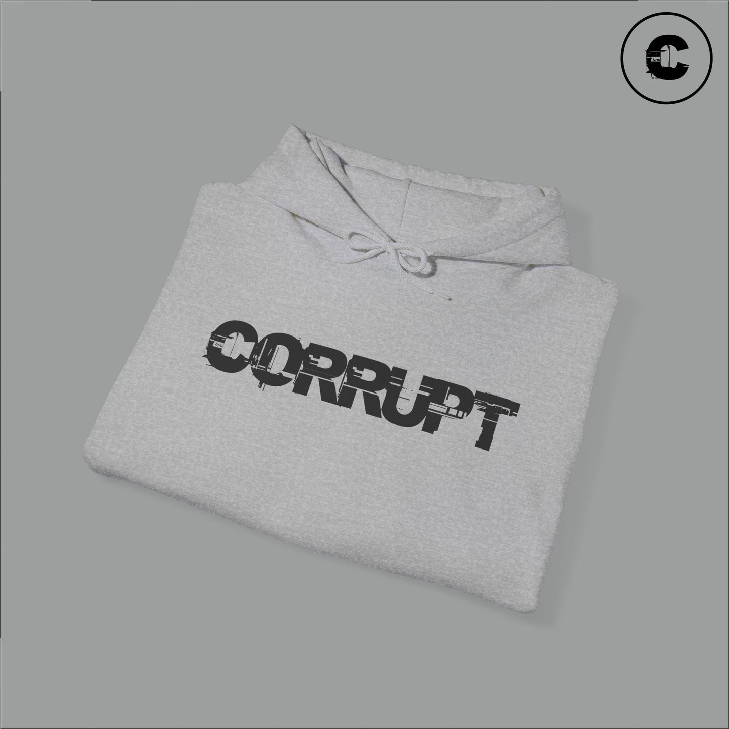 Corrupt Hoodie Black Logo