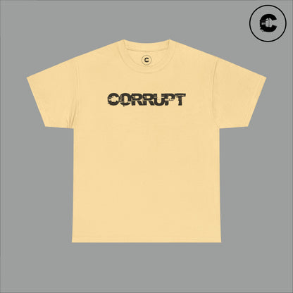 Corrupt Cotton T-Shirt Black Logo