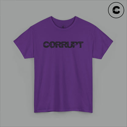 Corrupt Cotton T-Shirt Black Logo