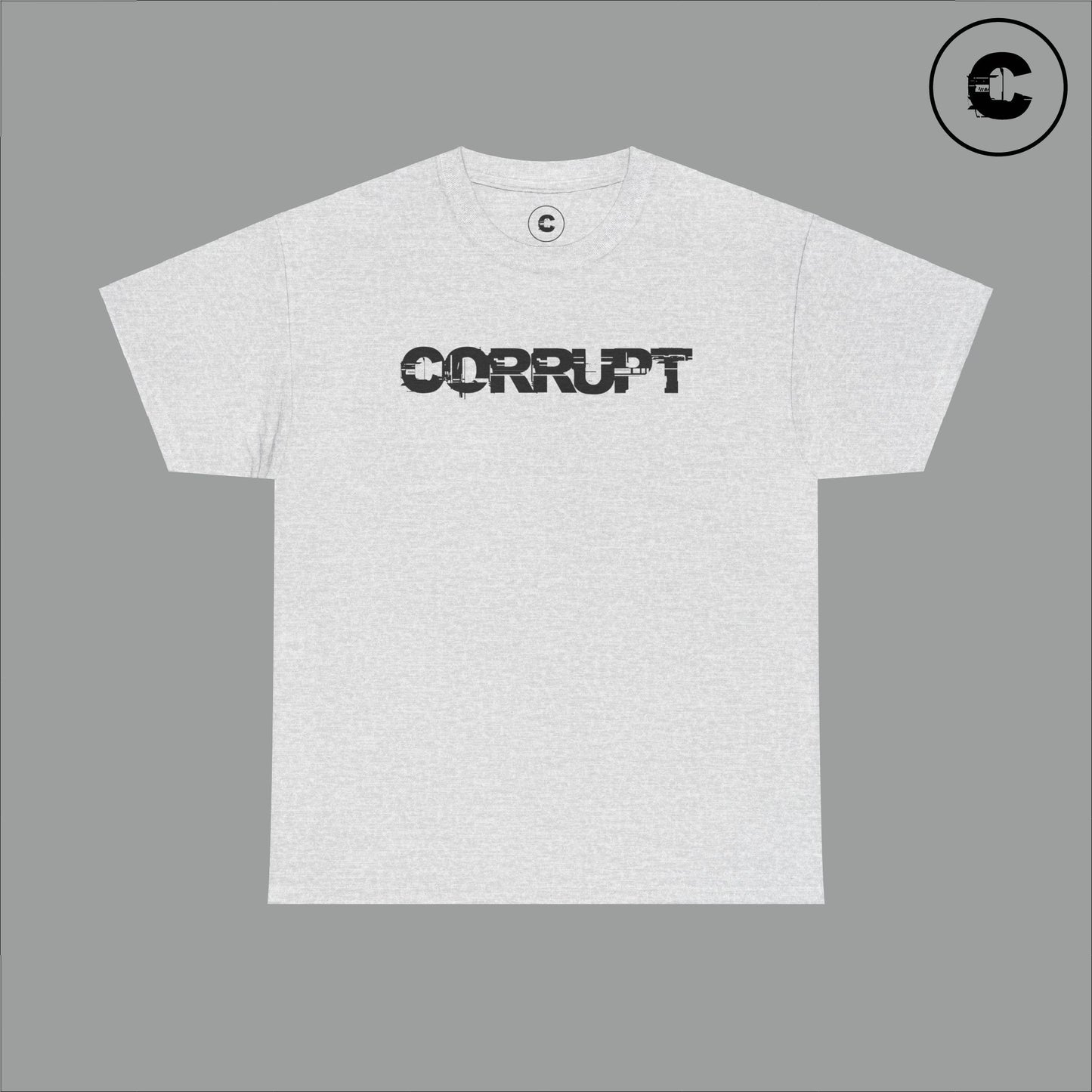 Corrupt Cotton T-Shirt Black Logo