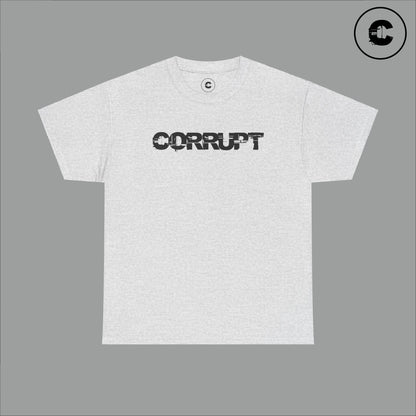 Corrupt Cotton T-Shirt Black Logo