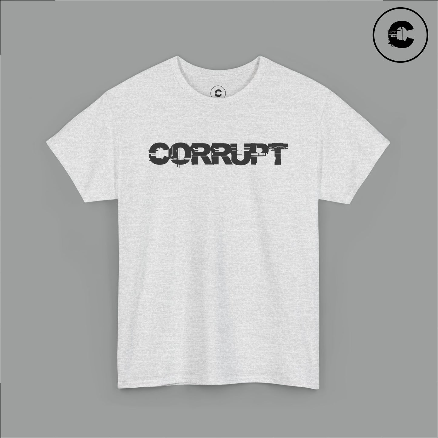 Corrupt Cotton T-Shirt Black Logo
