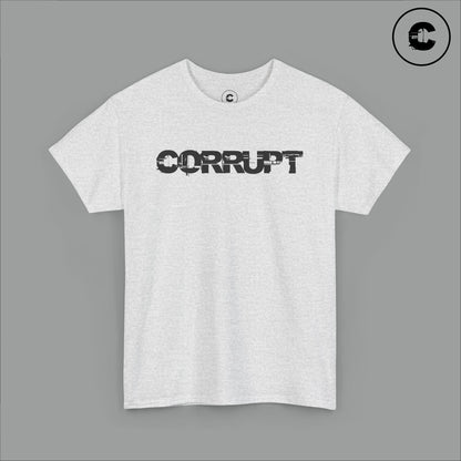 Corrupt Cotton T-Shirt Black Logo