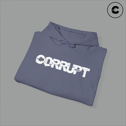 Corrupt Hoodie White Logo