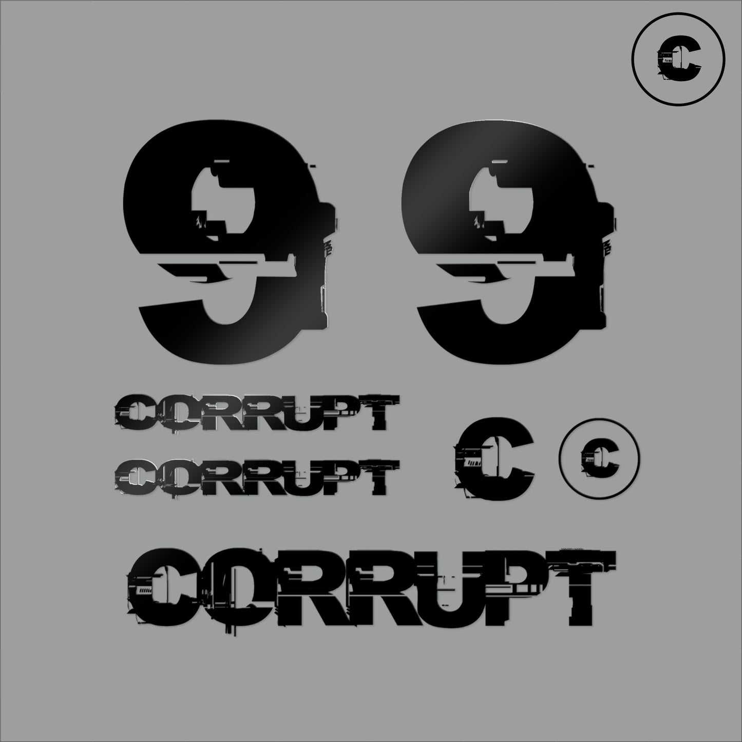 Sticker Pack Black Number 9