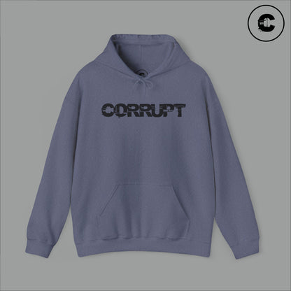 Corrupt Hoodie Black Logo
