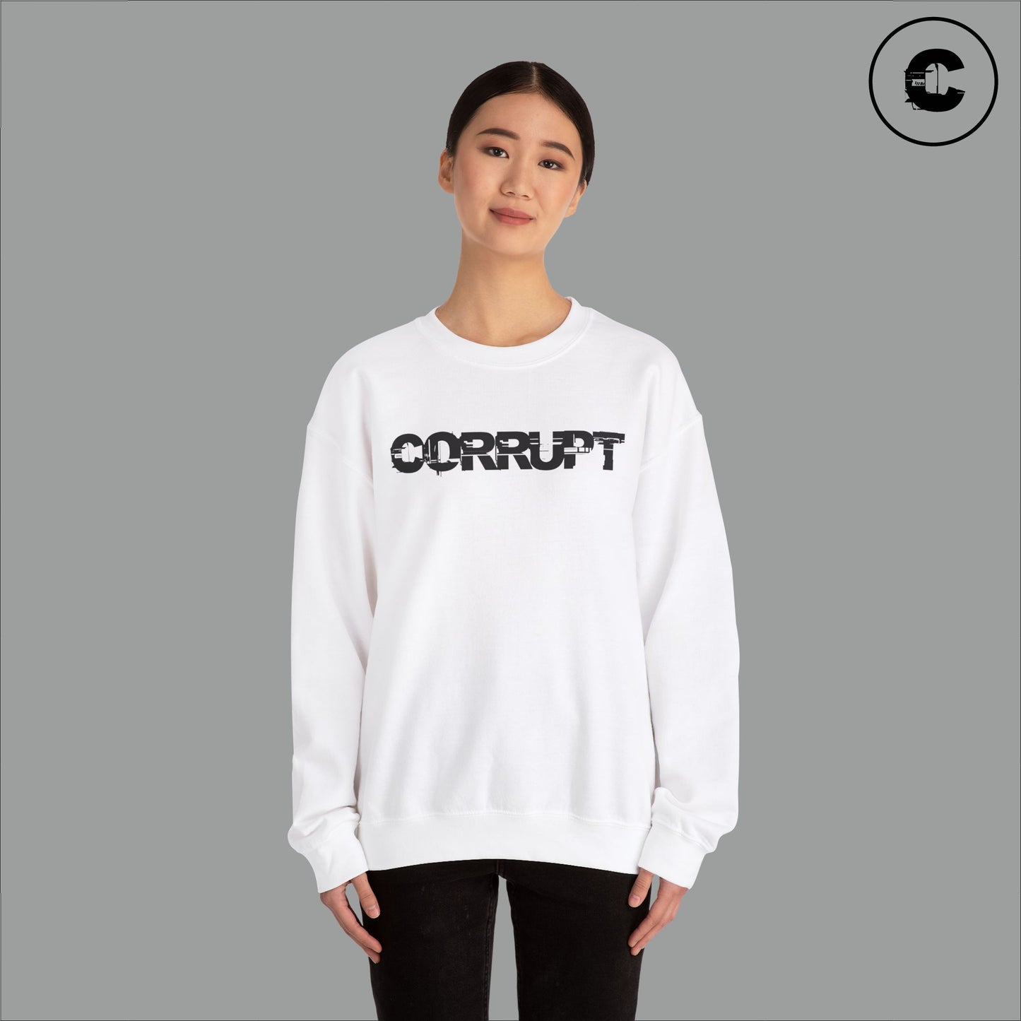 Corrupt Sweatshirt Black Logo