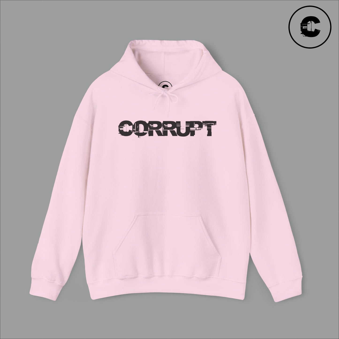 Corrupt Hoodie Black Logo