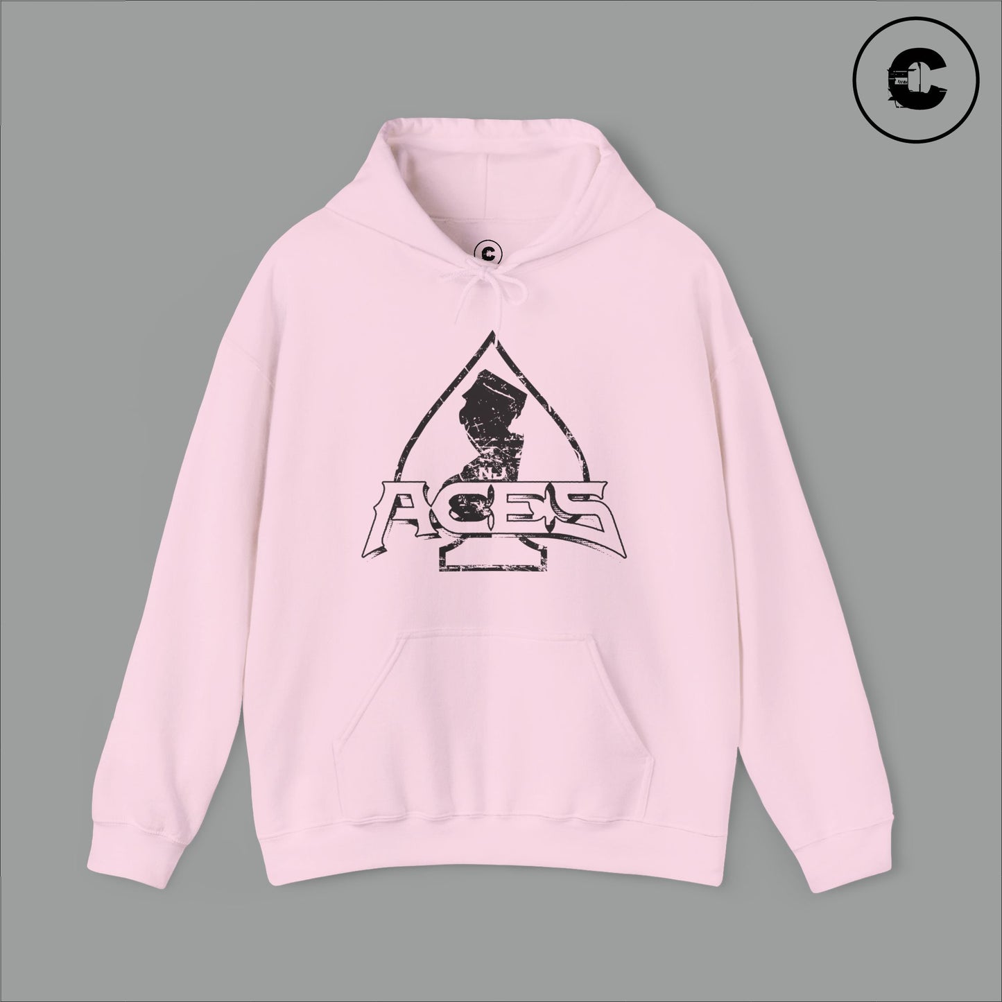 NJ Aces Hoodie Black Logo