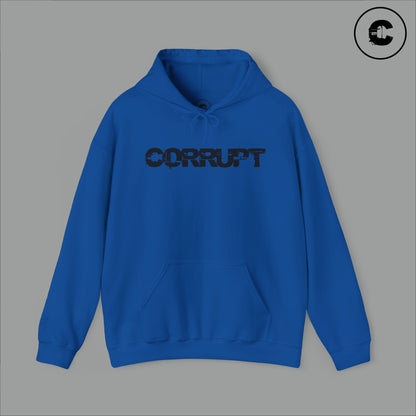 Corrupt Hoodie Black Logo