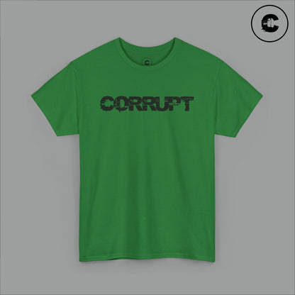 Corrupt Cotton T-Shirt Black Logo