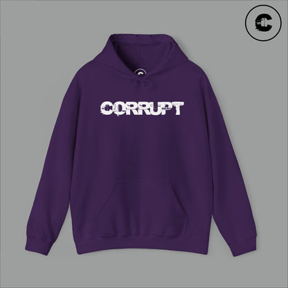Corrupt Hoodie White Logo